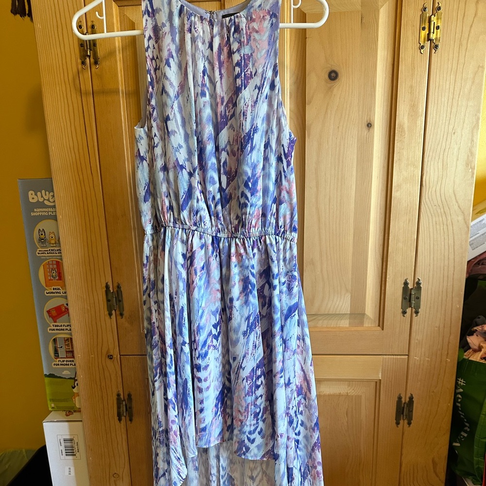 High low multi color dress